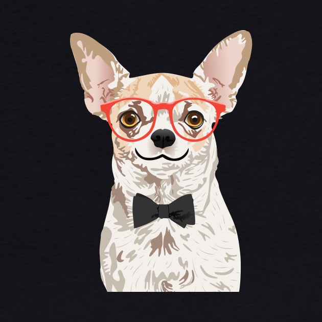 Hipster Chihuahua T-Shirt by riin92